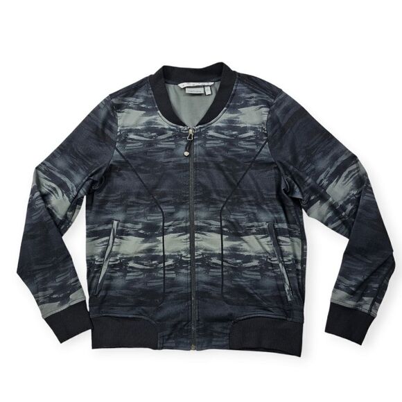 Athleta Grey and Black Full Zip Long Sleeve Jacket Women's Size Large - Picture 1 of 10